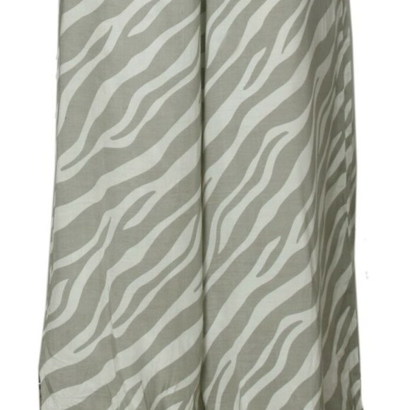 Anannasa Printed Fringes Wide Leg Zebra Palazzo Pajama Pants New L - Picture 3 of 5